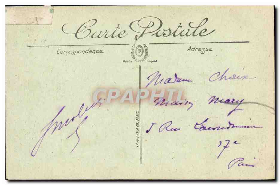 CPA Trouville La Jetee et la Plage a Maree Basse Phare — Rückseite