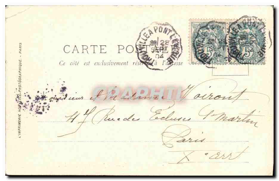 CPA Trouville Le Jardin Public  — Rückseite