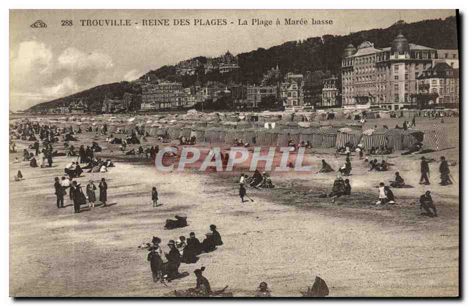 CPA Trouville Reine des Plages La Page a Maree basse