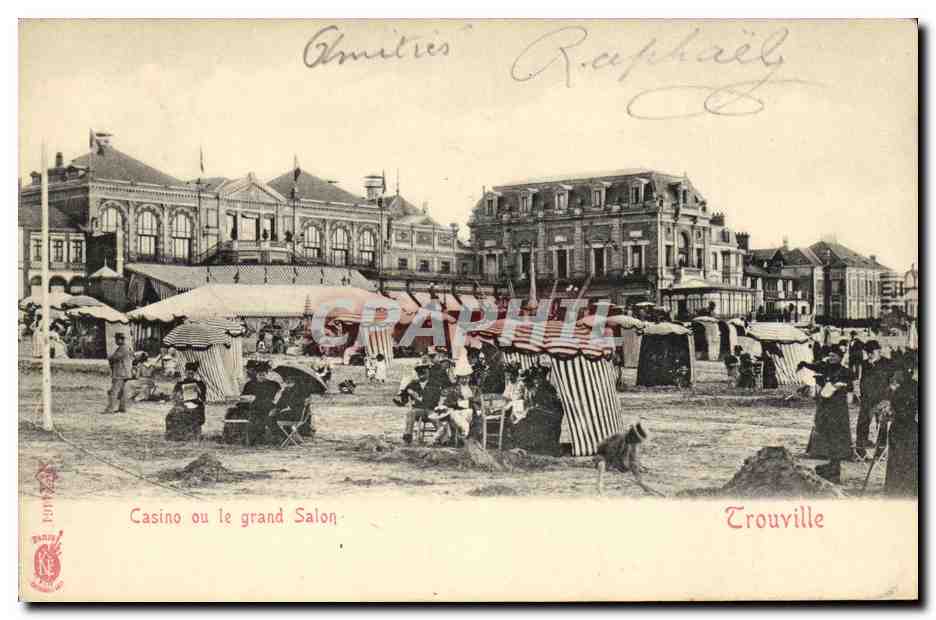 CPA Casino ou le grand salon Trouville 