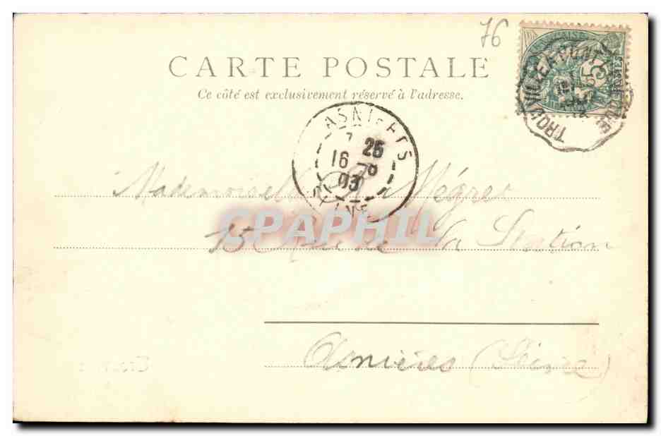 CPA Casino ou le grand salon Trouville  — Rückseite