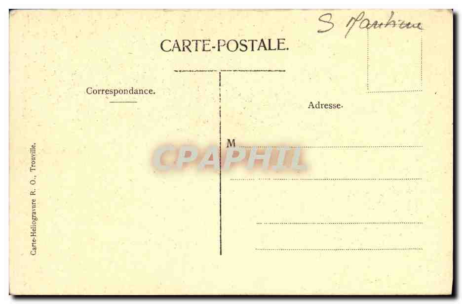 CPA Trouville Salon de la Villa Moizin — Rückseite