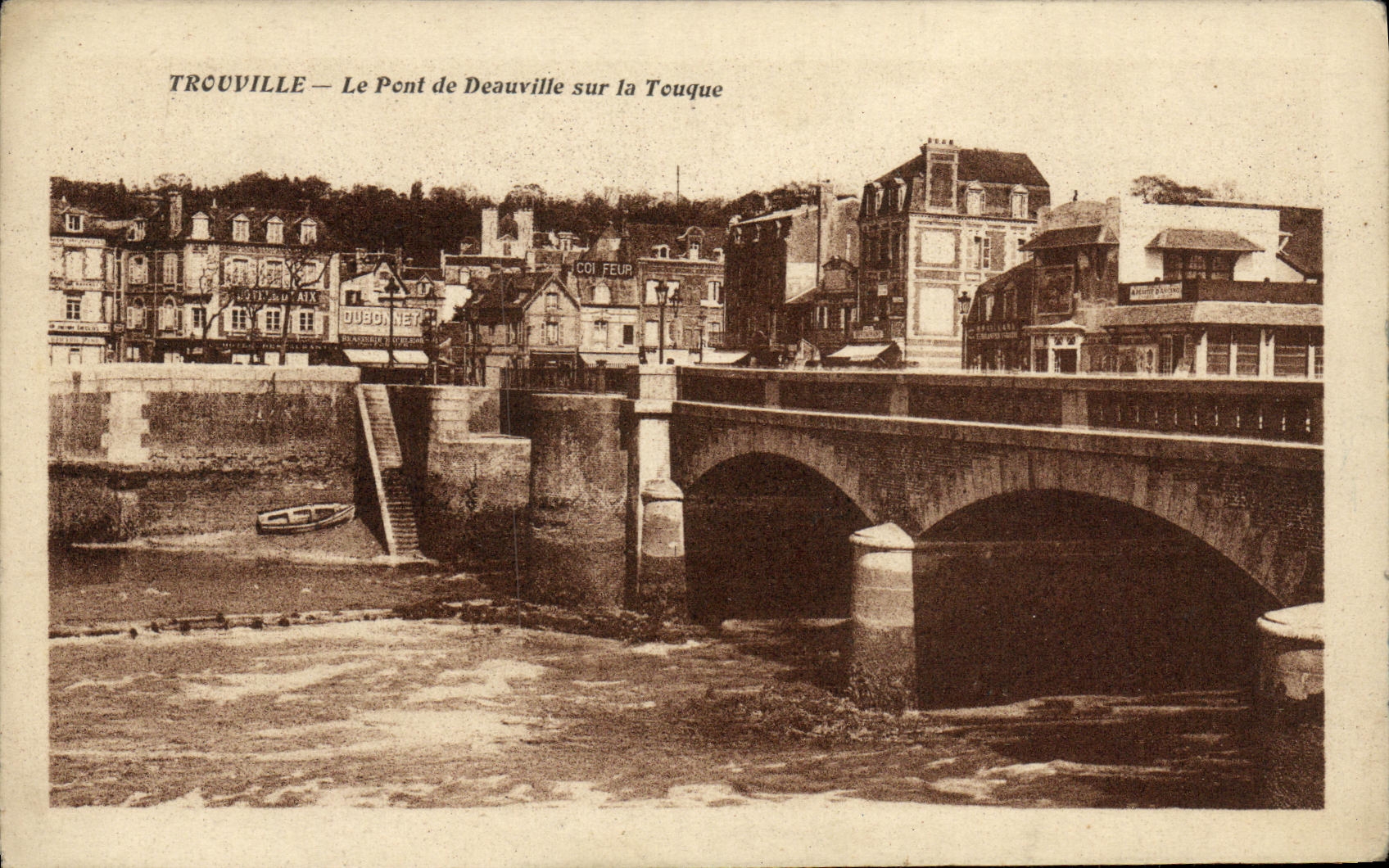 CPA Trouville Le Pont de Deauville sur la Touque 
