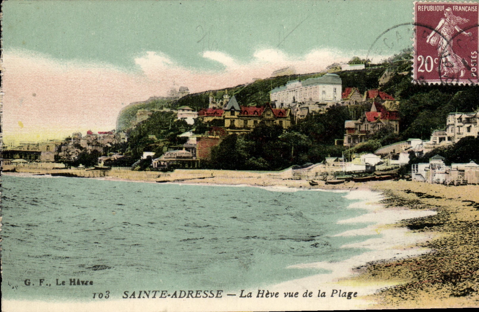 CPA Sainte Adresse Le Heve vue de la Plage 