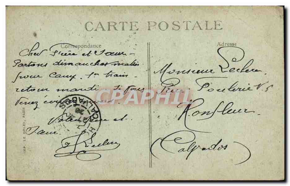 CPA Sainte Adresse Les Phares de la Heve — Rückseite