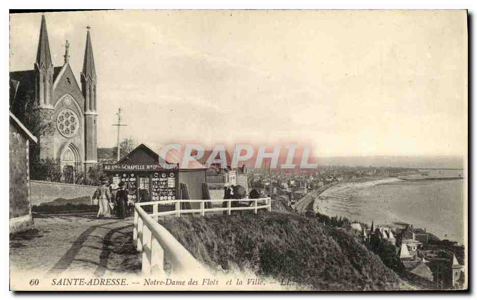 CPA Sainte Adresse Notre Dame des Flots et la Ville 