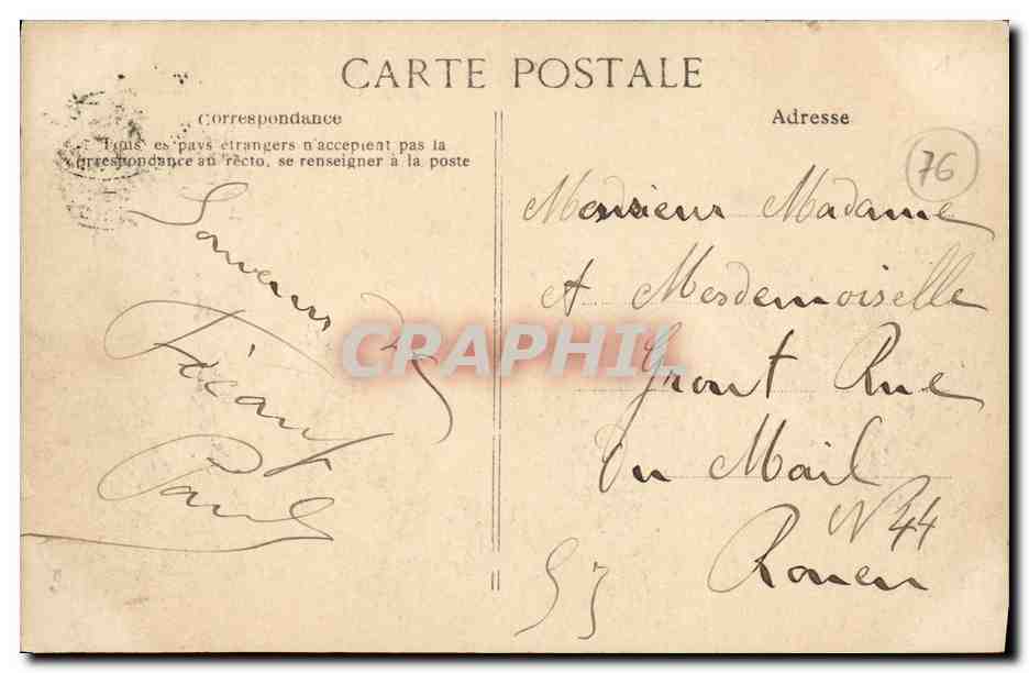 CPA Fecamp La Benedictine Vue sur la rue  — Rückseite