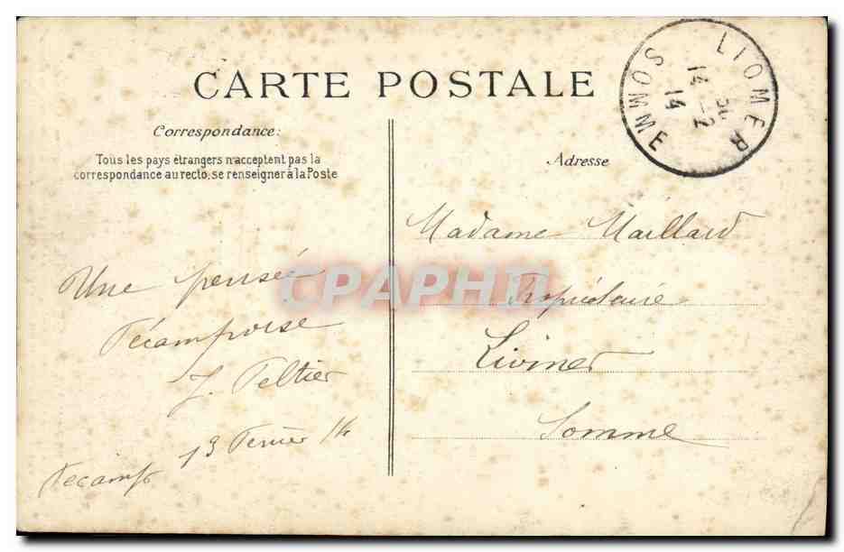 CPA Fecamp Eglise de la Trinite  — Rückseite