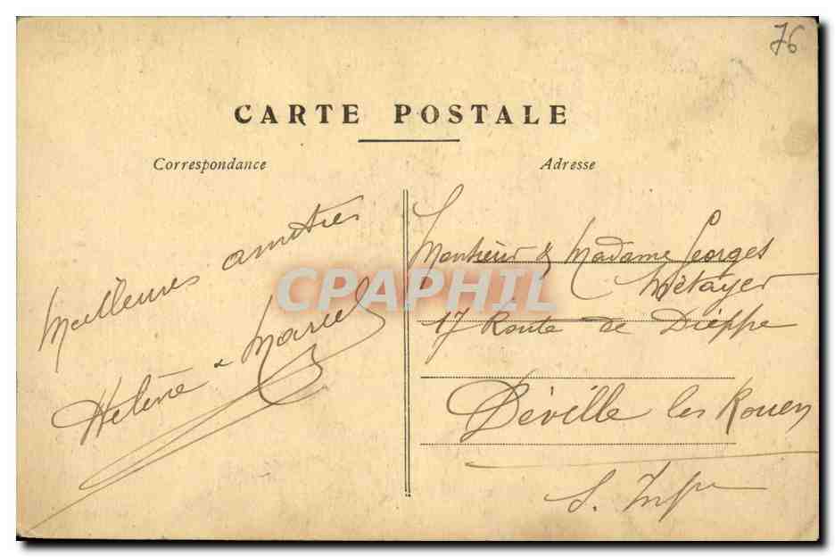 CPA La Benedictine a Fecamp La Porterie Principale Entree des Visteurs  — Rückseite