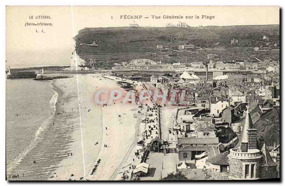 CPA Fecamp Vue Generale sur la Plage 