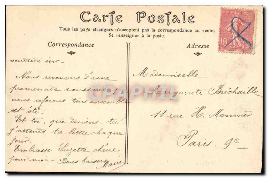 CPA Fecamp la caisse d epargne et l eglise Saint Etienne — Rückseite