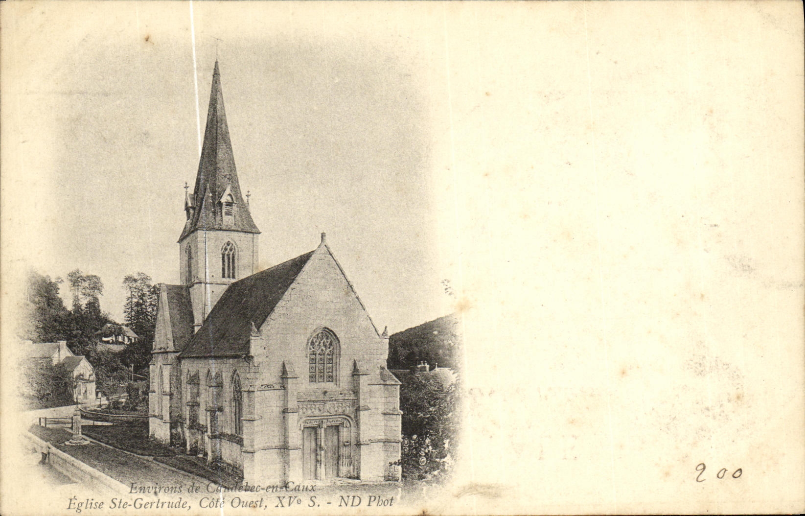 CPA Environs de Caudebec en Caux Eglise Ste Gertrude Cote Ouest