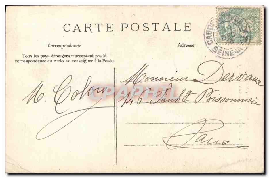 CPA Caudebec en Caux La Grande Porte de l Eglise  — Rückseite