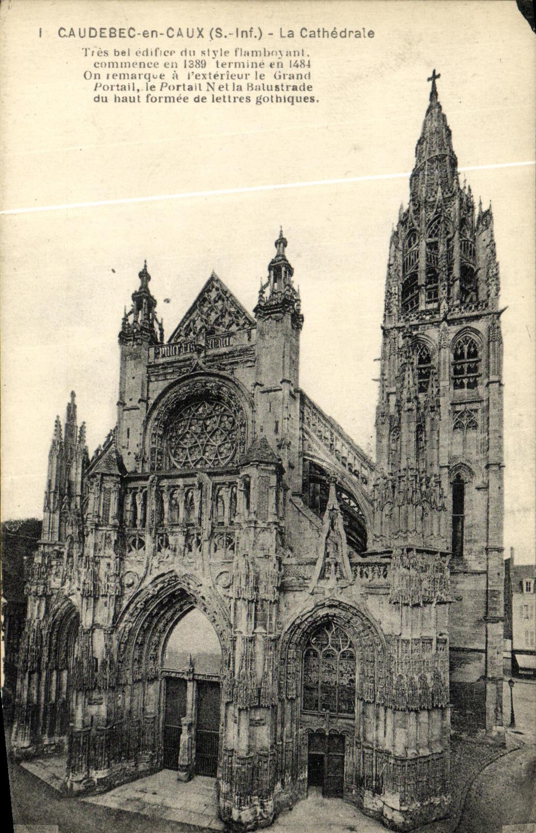 CPA Caudebec en Caux La Cathedrale 