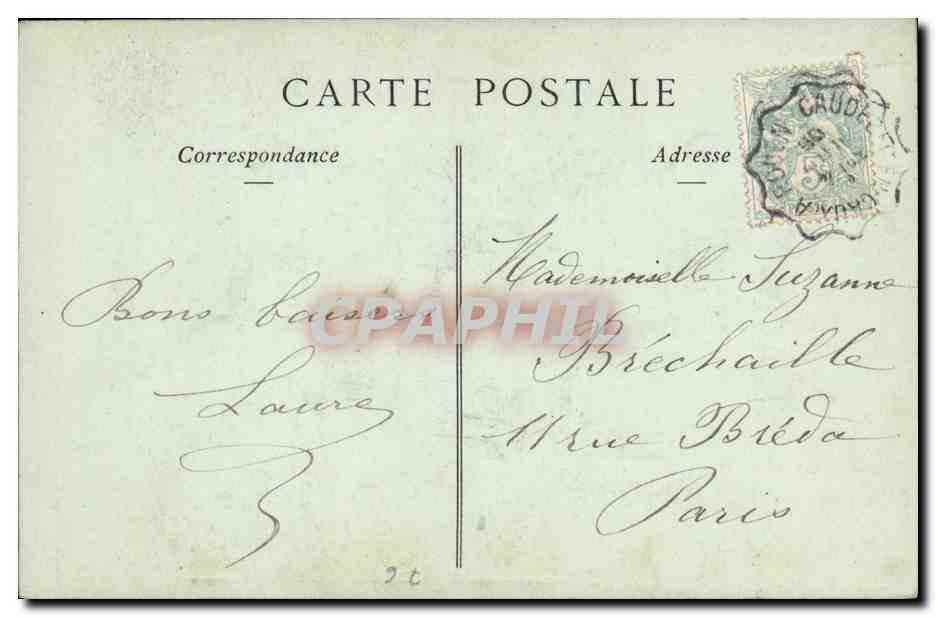 CPA Caudebec en Caux Vieilles maisons de la rue de la Cordonnerie sur la riviere Sainte Gertrude — Rückseite