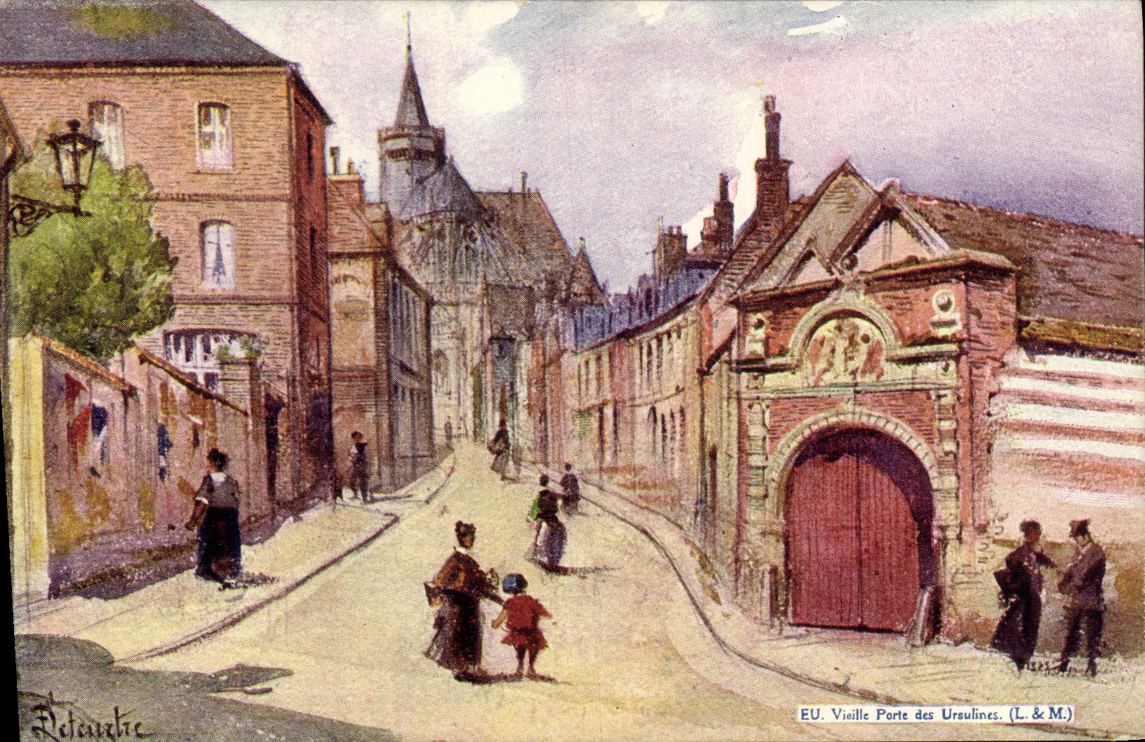 CPA Eu Vieille porte des Ursulines 