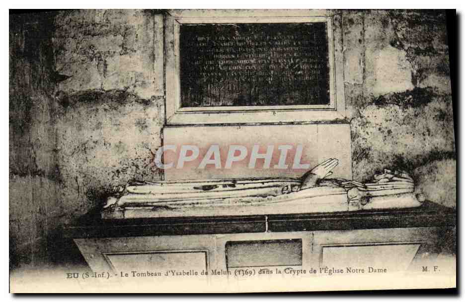 CPA Eu Le Tombeau d Ysabelle de Melun dans la crypte de l eglise Notre Dame