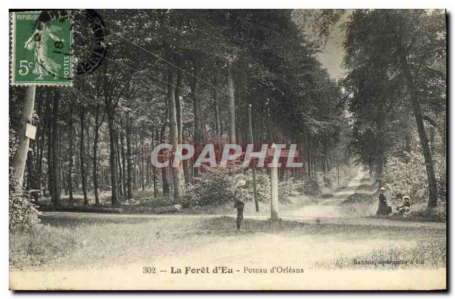 CPA La Foret d Eu Poteau d Orleans 