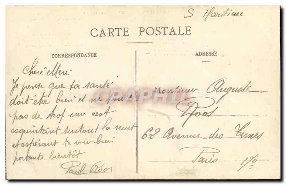 CPA Chanson du Maire d Eu Vue generale — Rückseite