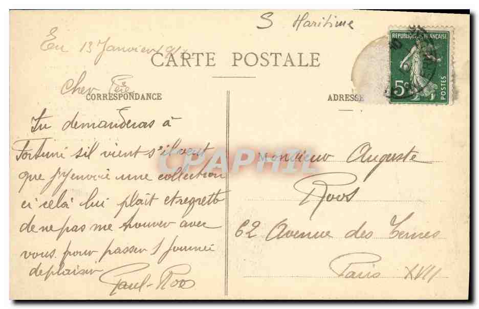 CPA Chanson du Maire d Eu Eu Mairie  — Rückseite