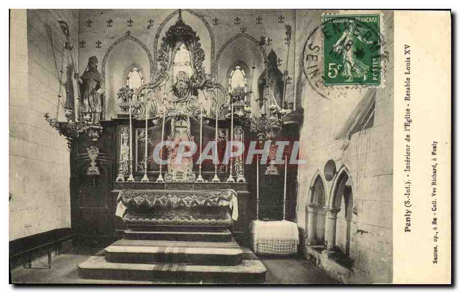 CPA Penly Interieur de l Eglise Retable Louis XV