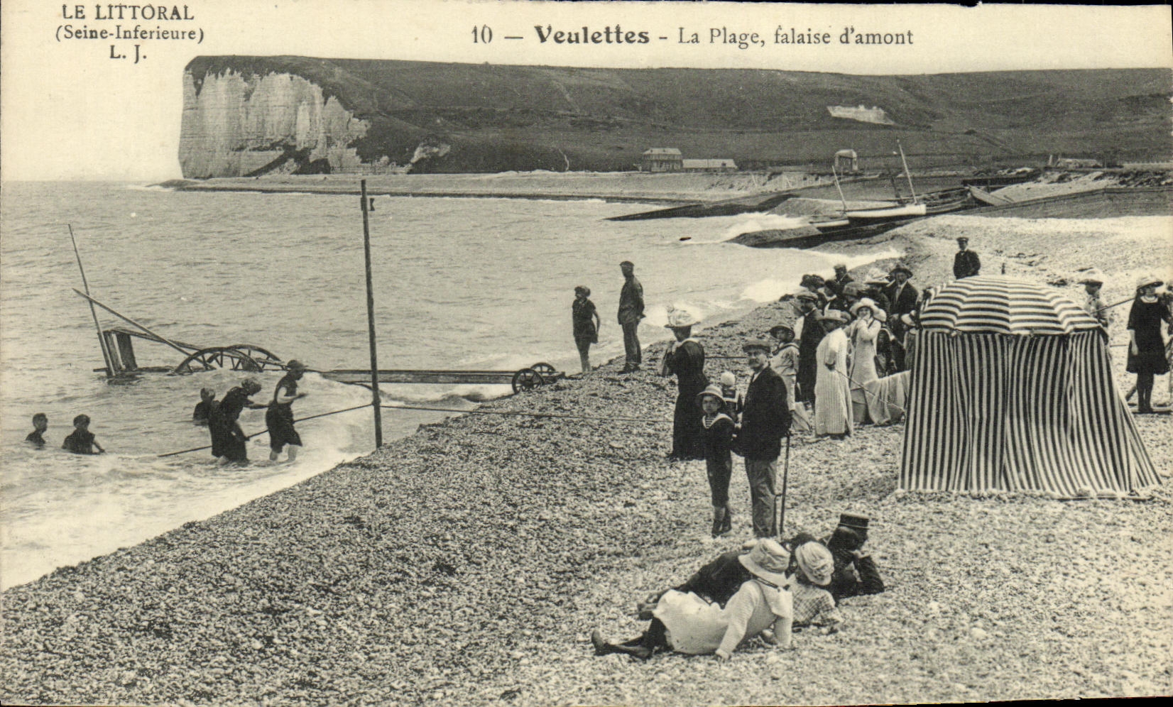 CPA Veulettes la Plage falaise d amont