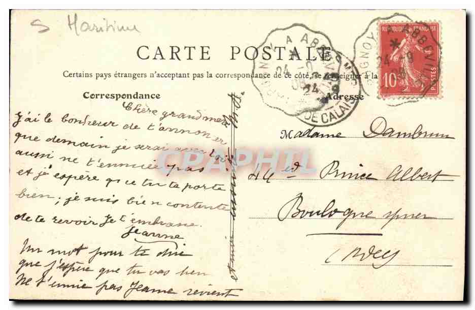 CPA Saint Riquier Seminaire et Eglise — Rückseite