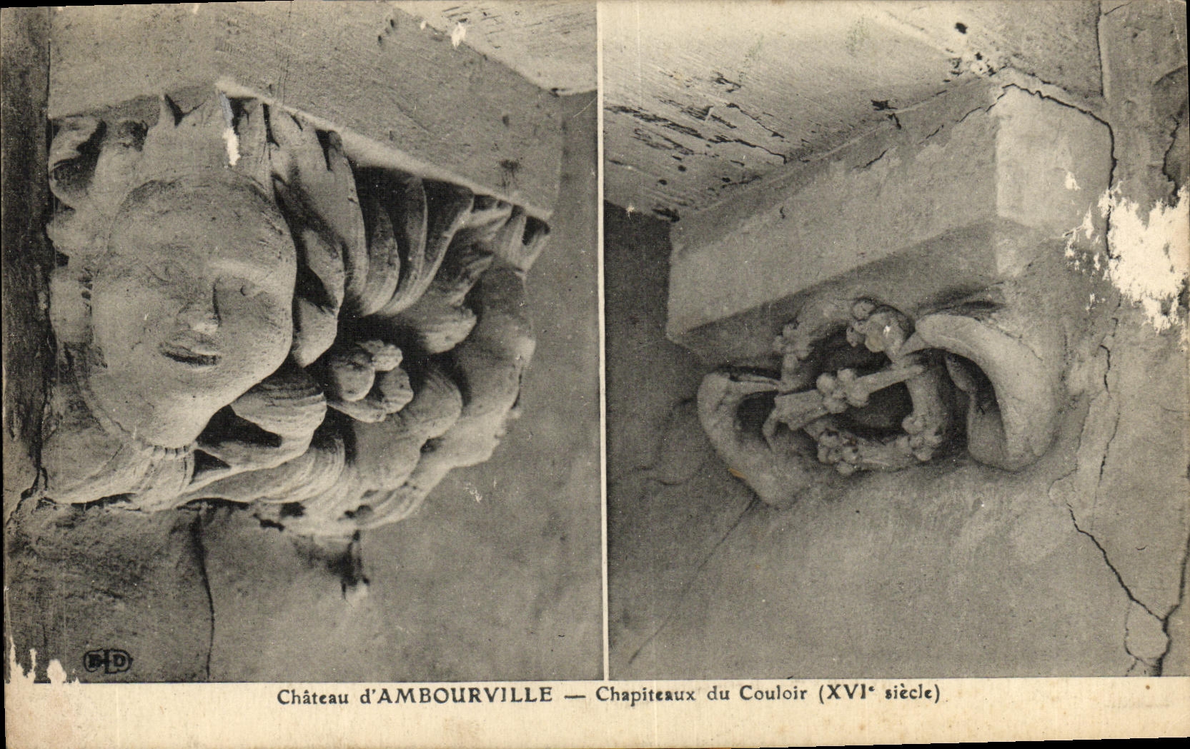 CPA Allouville Chateau Chapiteaux Du Couloir