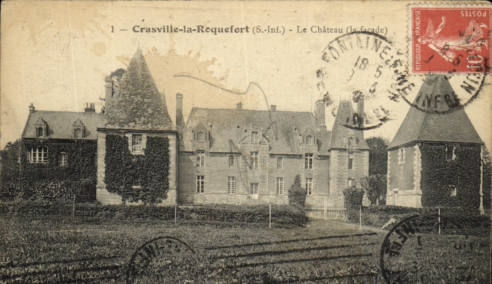 CPA Crasville la Roquefort Le Chateau