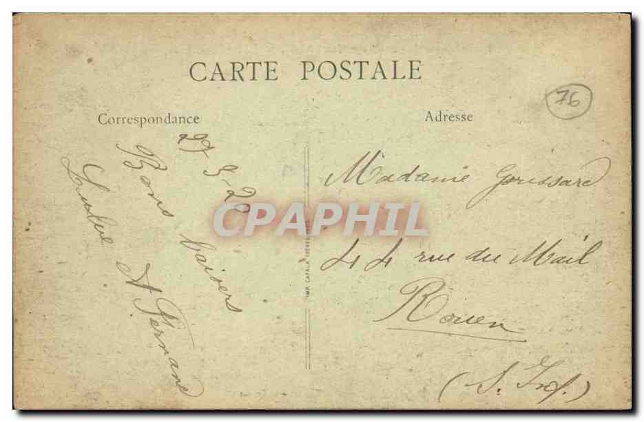 CPA Crasville la Roquefort Le Chateau — Rückseite