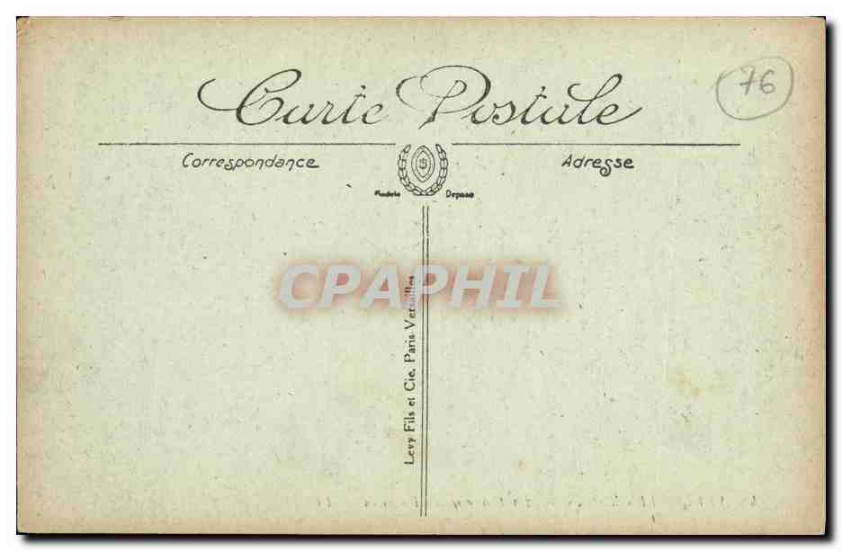 CPA Veules Les Roses La Plage Et les Falaises — Rückseite