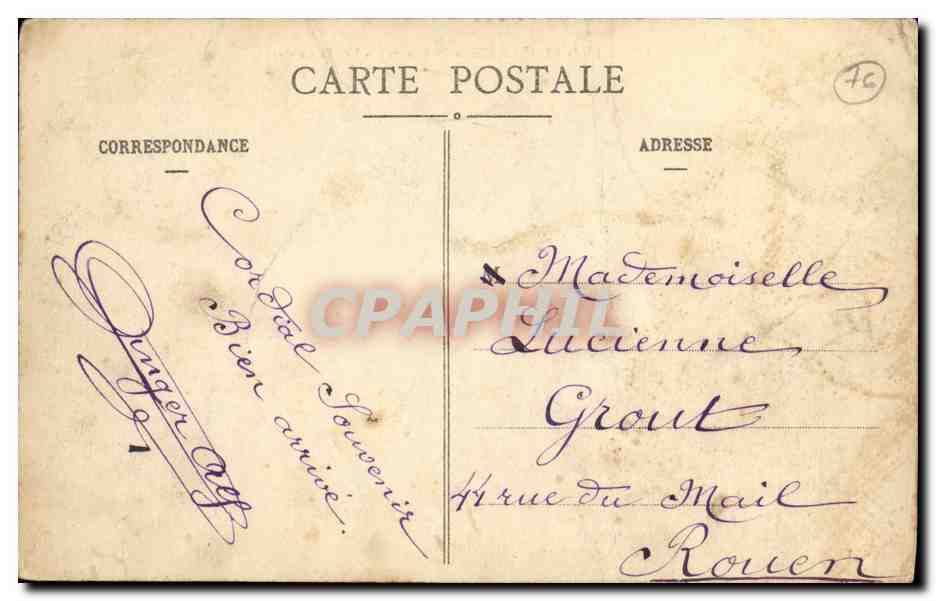 CPA Ouville la Riviere Les Deux Gares — Rückseite
