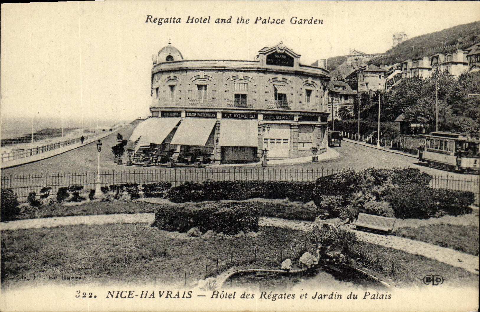 CPA Nice Havrais Hotel Des Regates et Jardin du Palais