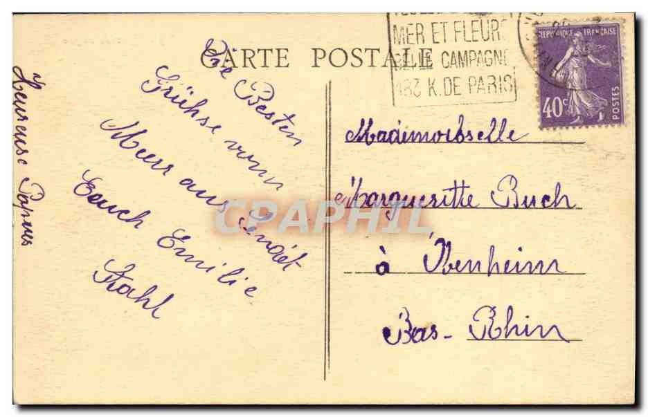 CPA Veules Les Roses Effet de vague — Rückseite