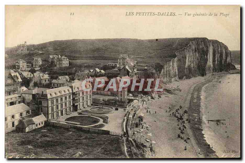 CPA Les Petites Dalles Vue Generale de la Plage