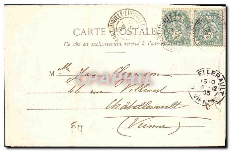 CPA La Neuville Champ D Oisel Le Chateau — Rückseite