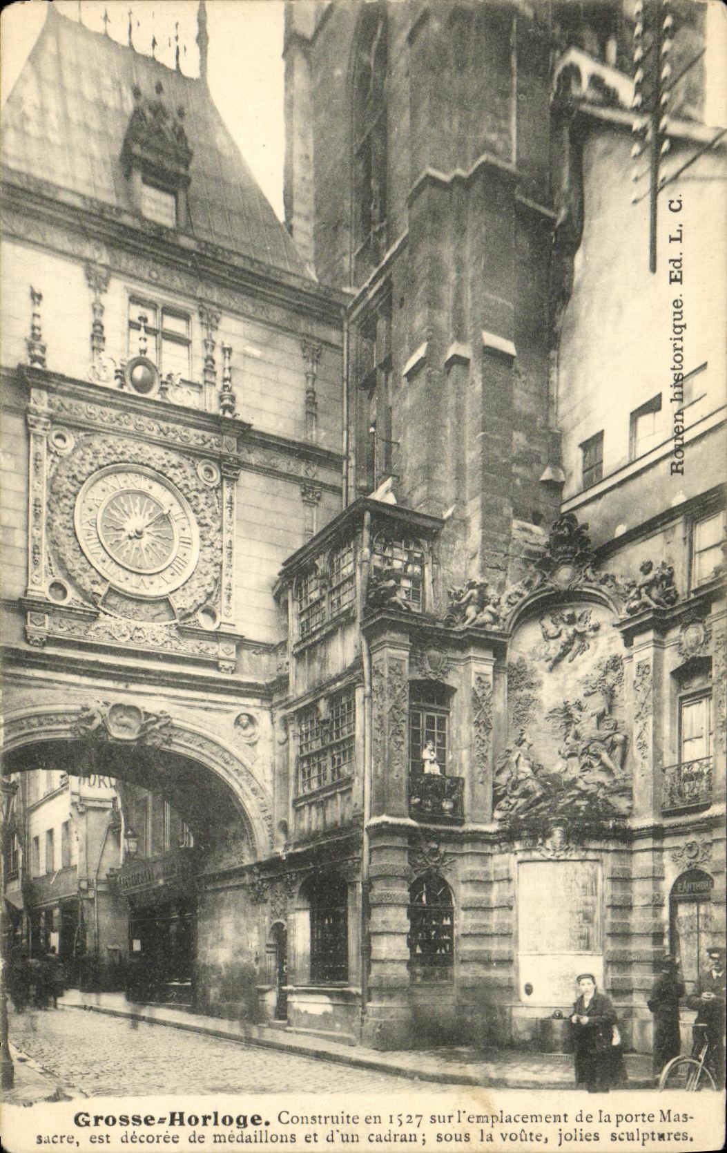 CPA Grosse Horloge Rouen