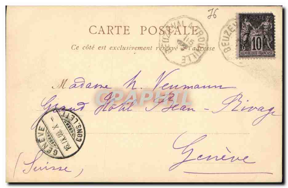 CPA Beuzeval L Hotel de la Mer et la Promenade de la Plage — Rückseite