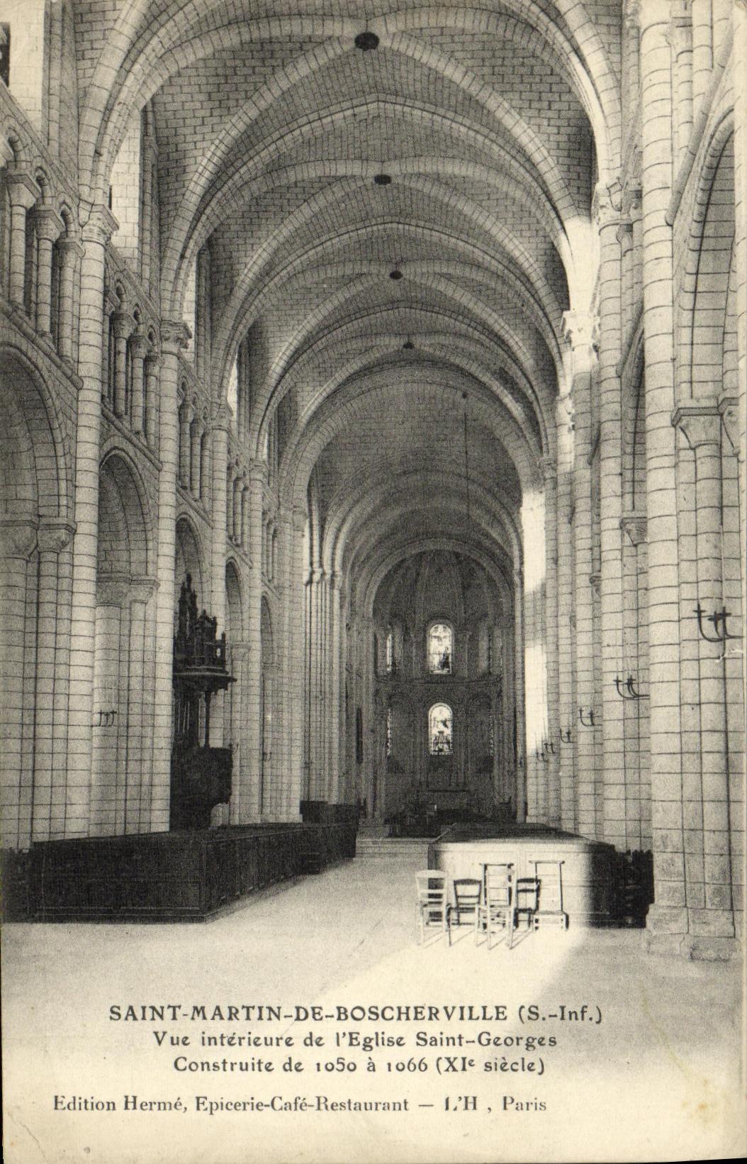 CPA Saint Martin De Boscherville Vue Interieure de L Eglise