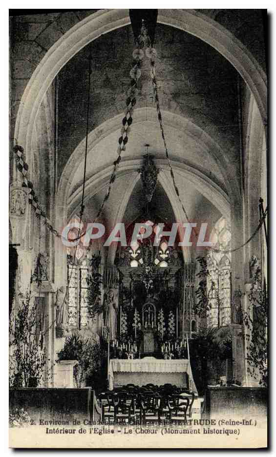 CPA Le Gertrude Interieur de l eglise LMe choeur 