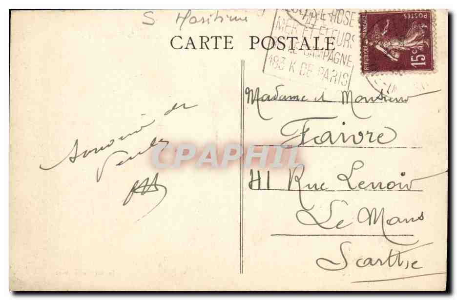 CPA Veules Les Roses Vue Generale Route de Sotteville — Rückseite