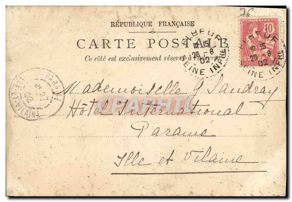 CARTE PHOTO Elbeuf — Rückseite