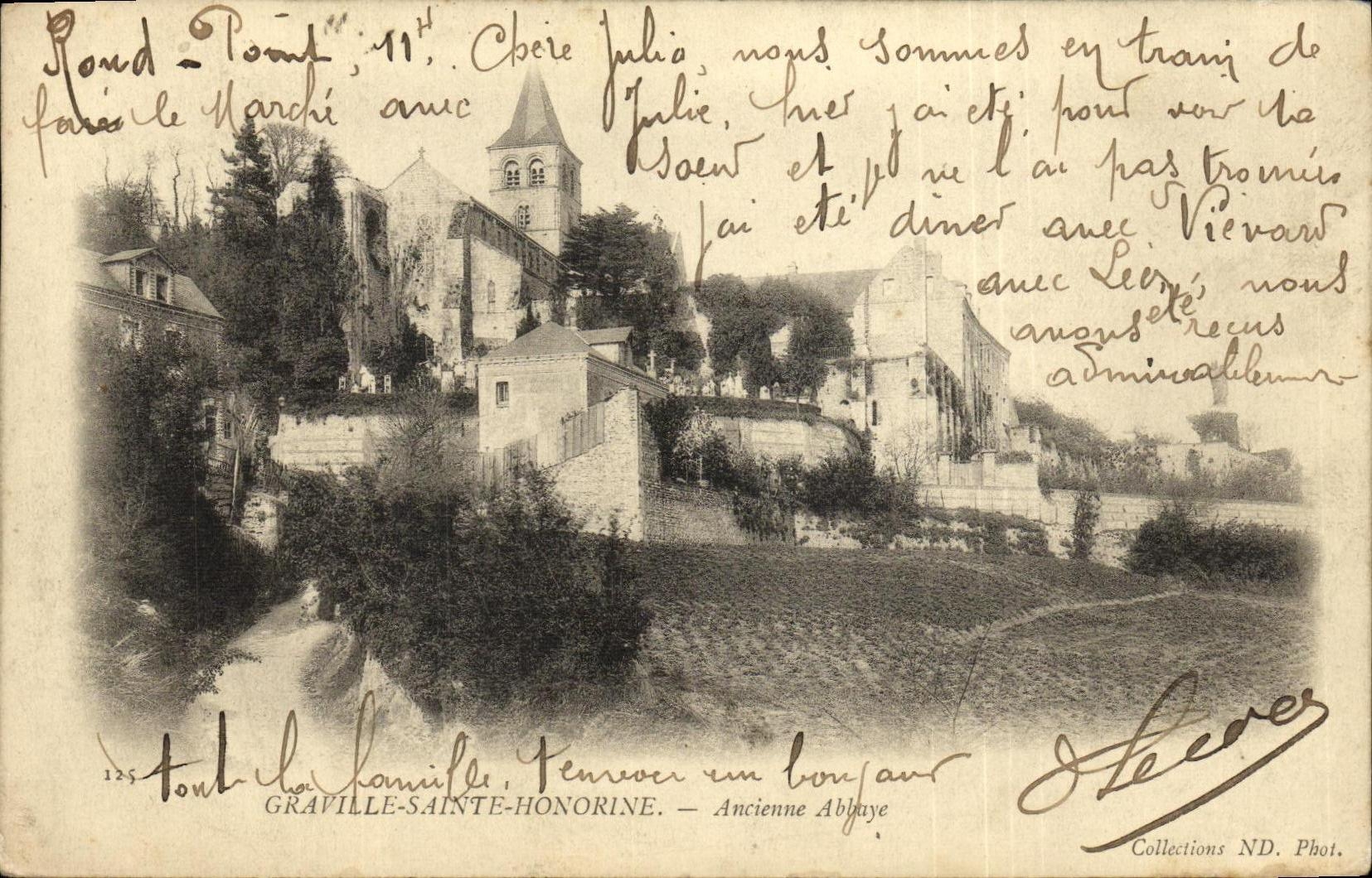 CPA Graville Sainte Honorine Ancienne Abbaye