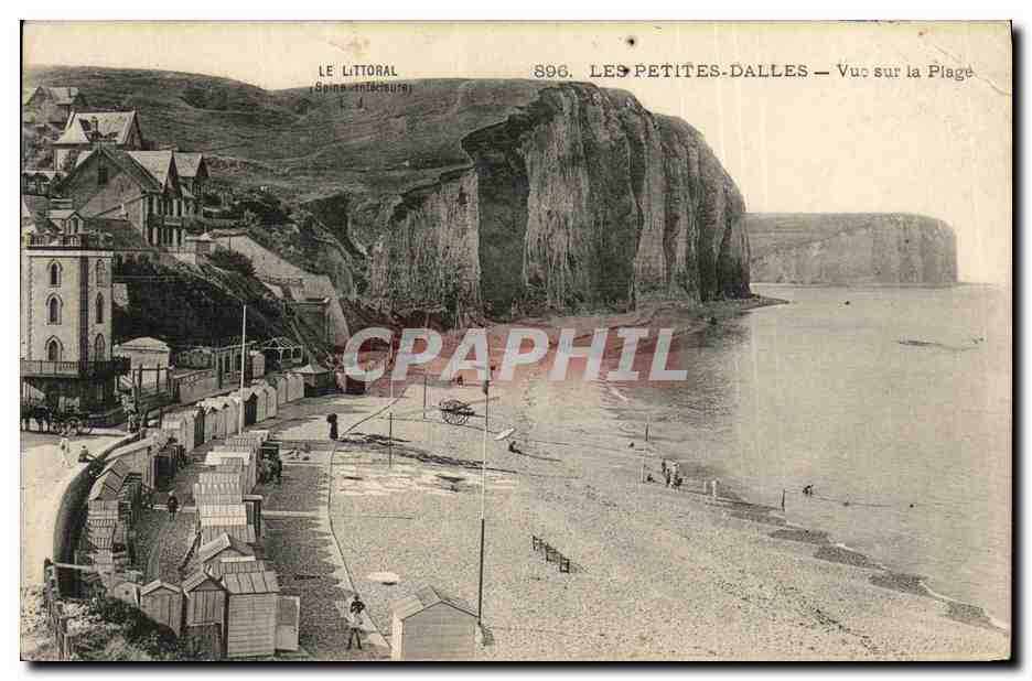 CPA Les Petites Dalles Vue Sur la Plage