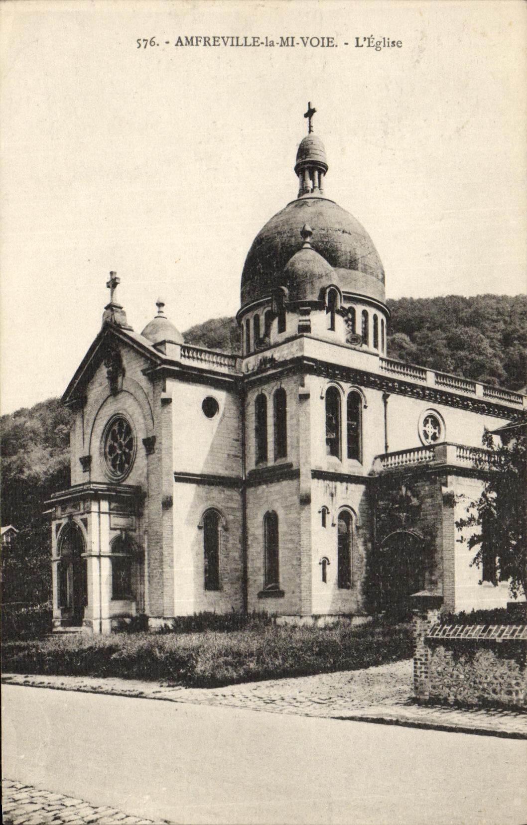 CPA Amfreville la Mi Voie L Eglise
