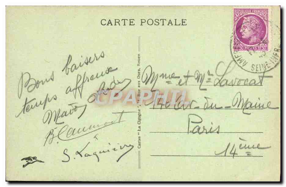 CPA Amfreville la Mi Voie L Eglise — Rückseite
