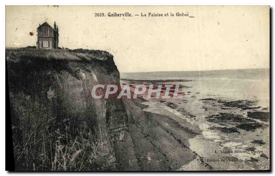 CPA Quiberville La Falaise et la Greve