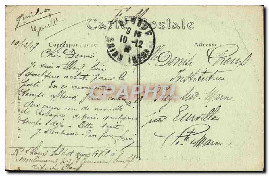 CPA Orival La Vallee de la Seine — Rückseite