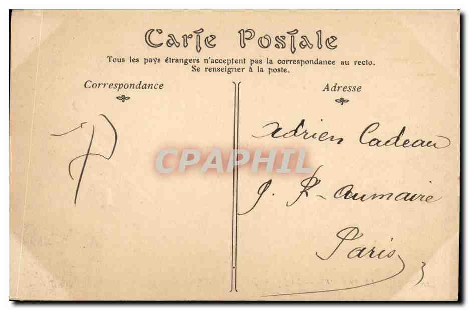 CPA Le Treport La Jetee un Jour de Tempete Phare — Rückseite