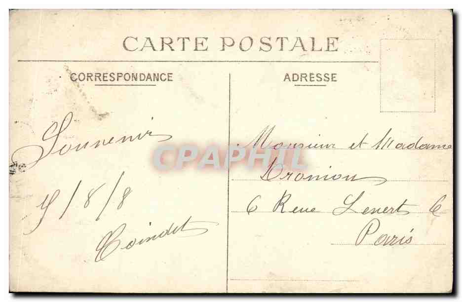 CPA Le Treport L escalier des Falaises — Rückseite